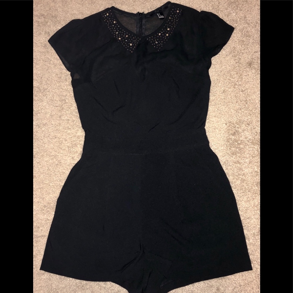 black mesh top romper